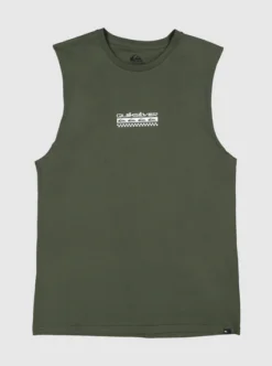 Quiksilver Mens Omni Check Turn Sleeveless Muscle T-Shirt