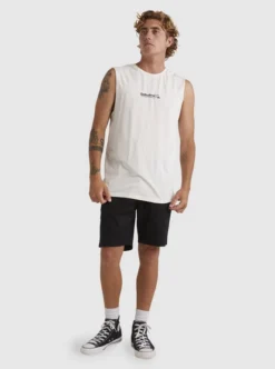 Quiksilver Mens Triple Up Sleeveless Muscle T-Shirt -Sunny Fit Wear uqyzt05095 quiksilverw wby0 frt9