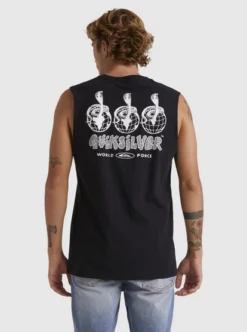 Quiksilver Mens Global Force Sleeveless Muscle T-Shirt -Sunny Fit Wear uqyzt05097 quiksilverw kvj0 bck1