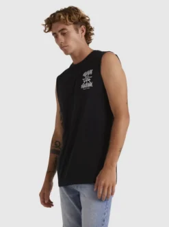 Quiksilver Mens Global Force Sleeveless Muscle T-Shirt -Sunny Fit Wear uqyzt05097 quiksilverw kvj0 sd1
