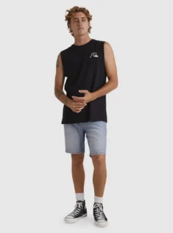 Quiksilver Mens Send Wax Sleeveless Muscle T-Shirt -Sunny Fit Wear uqyzt05098 quiksilverw kvj0 frt9
