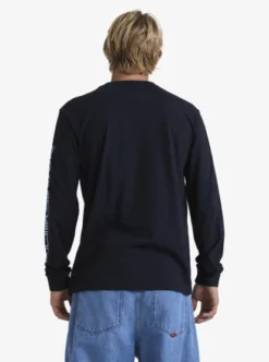 Quiksilver Mens Omni Logo Long Sleeve T-Shirt -Sunny Fit Wear uqyzt05175 quiksilverw kvj0 bck1