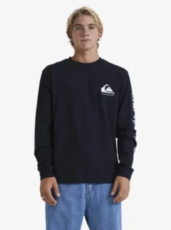Quiksilver Mens Omni Logo Long Sleeve T-Shirt -Sunny Fit Wear uqyzt05175 quiksilverw kvj0 frt1