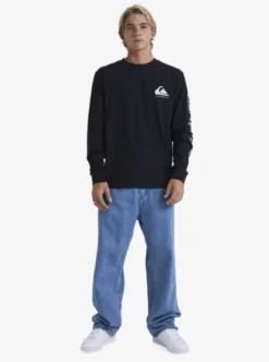 Quiksilver Mens Omni Logo Long Sleeve T-Shirt -Sunny Fit Wear uqyzt05175 quiksilverw kvj0 frt9