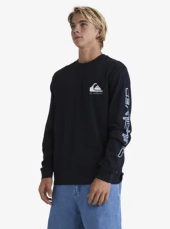 Quiksilver Mens Omni Logo Long Sleeve T-Shirt -Sunny Fit Wear uqyzt05175 quiksilverw kvj0 sd1
